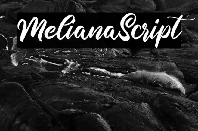 MelianaScript Font examples