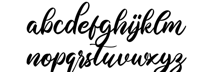 MelianaScript Font LOWERCASE