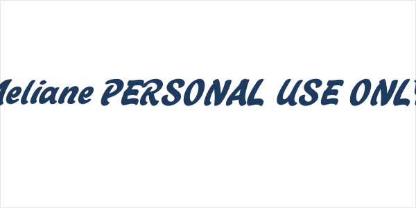 Meliane PERSONAL USE ONLY! Logo