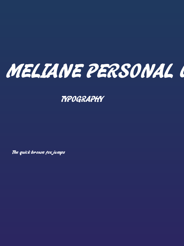 Meliane PERSONAL USE ONLY! Poster