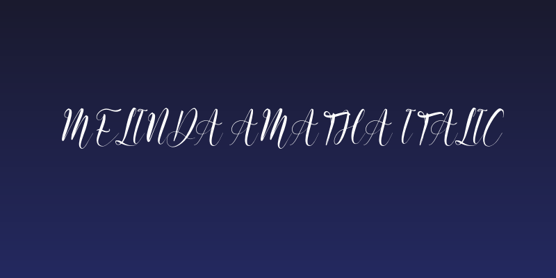 Melinda Amatha Italic Social Header