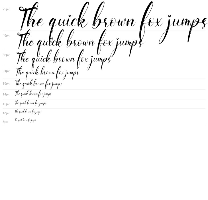 Melinda Amatha Italic Waterfall