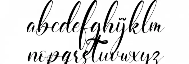 Melinda Amatha Italic फ़ॉन्ट लोअरकेस
