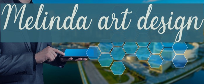 Melinda art design Font examples