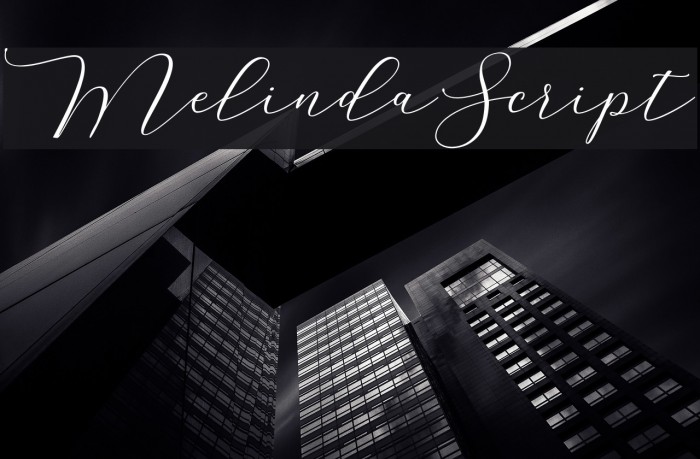 MelindaScript Font examples
