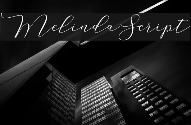 MelindaScript Font examples