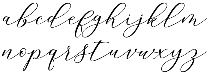 MelindaScript Font LOWERCASE