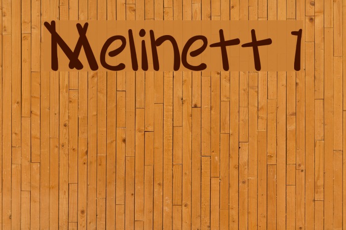Melinett 1 फ़ॉन्ट examples