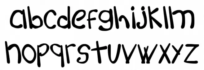 Melinett 1 Schriftart Kleinbuchstaben