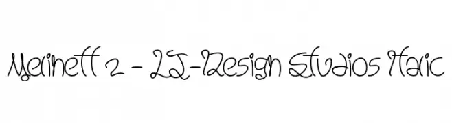 Melinett 2 - LJ-Design Studios Italic  Free Fonts Download