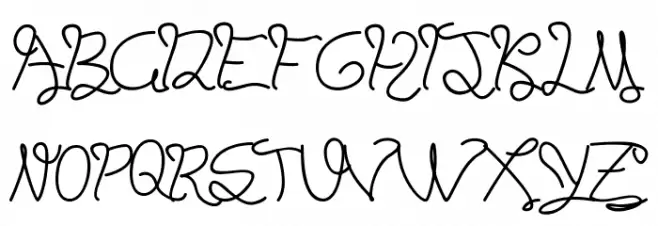 Melinett 2 - LJ-Design Studios Italic 字体 大写