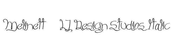 Melinett 3 - LJ-Design Studios Italic Font