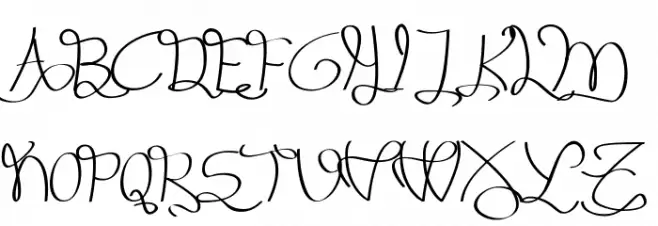 Melinett 3 - LJ-Design Studios Italic 字体 大写