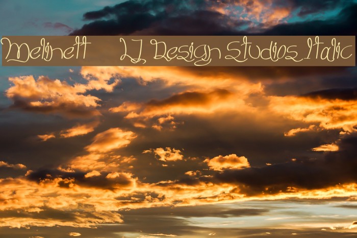 Melinett 3 - LJ-Design Studios Italic Font examples