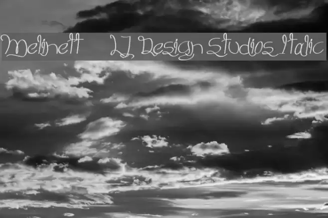 Melinett 3 - LJ-Design Studios Italic Schriftart examples
