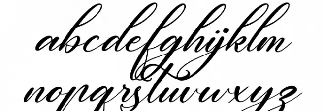 Melintyca Italic Schriftart Kleinbuchstaben