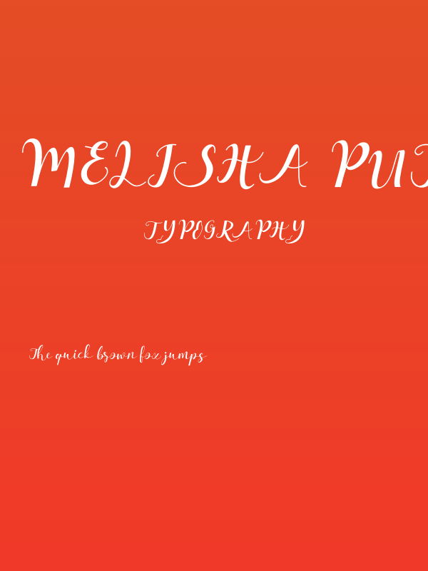 Melisha Putri Italic Poster