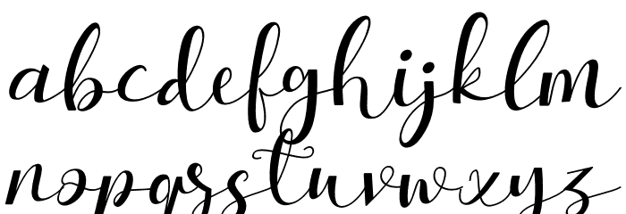 Melisha Putri Italic Font LOWERCASE