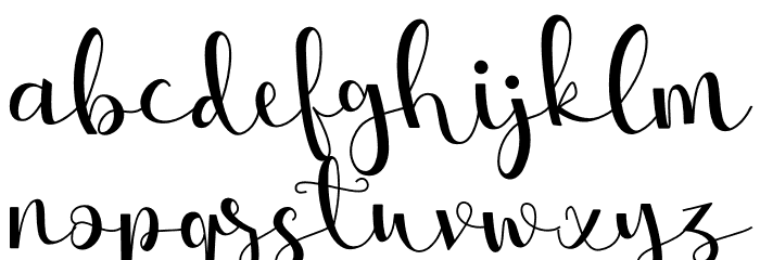 Melisha Putri Font LOWERCASE