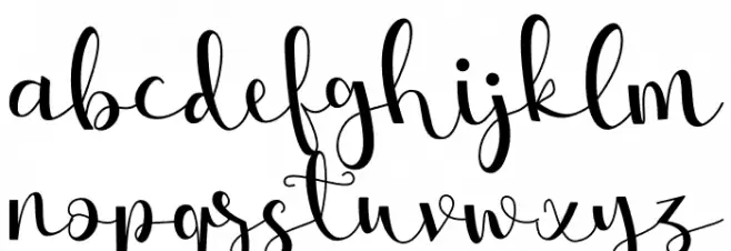 Melisha Putri Schriftart Kleinbuchstaben