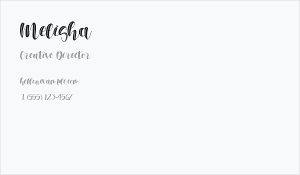 Melisha Business Card
