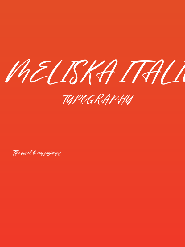 Meliska Italic Poster