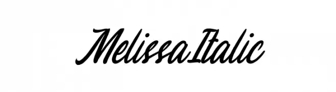 Melissa Italic  免费字体下载