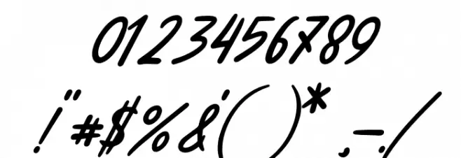 Melissa Italic Font OTHER CHARS