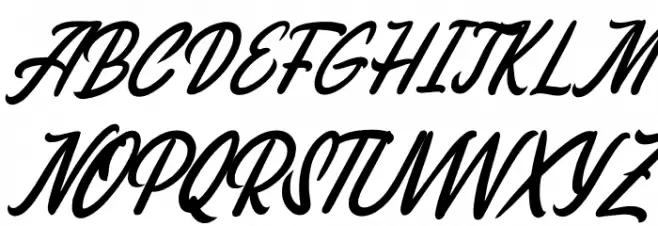 Melissa Italic फ़ॉन्ट अपरकेस