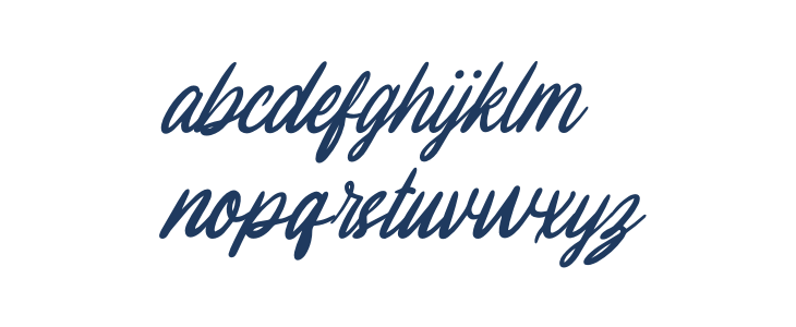 Melissa Italic Lowercase