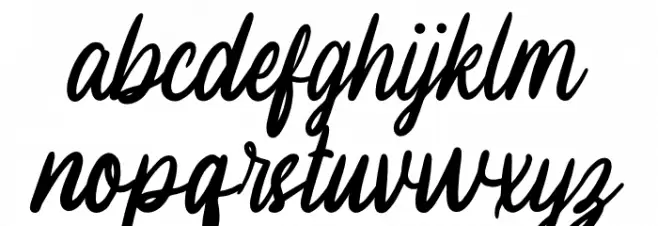 Melissa Schriftart Kleinbuchstaben