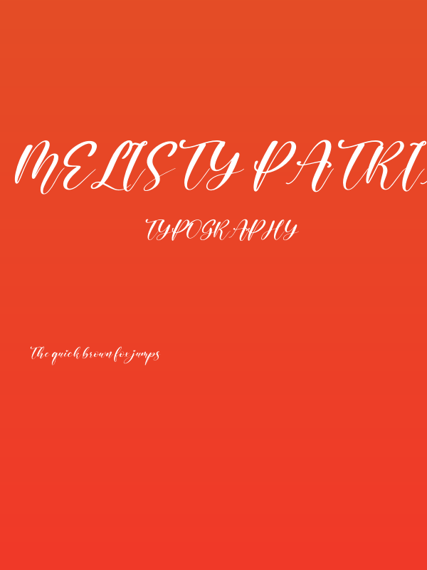 Melisty Patria Italic Poster