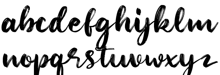 Mella Nissa Font LOWERCASE