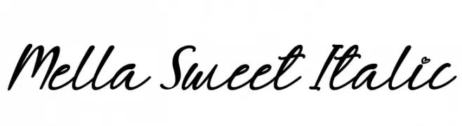 Mella Sweet Italic  Frei Schriftart Herunterladen