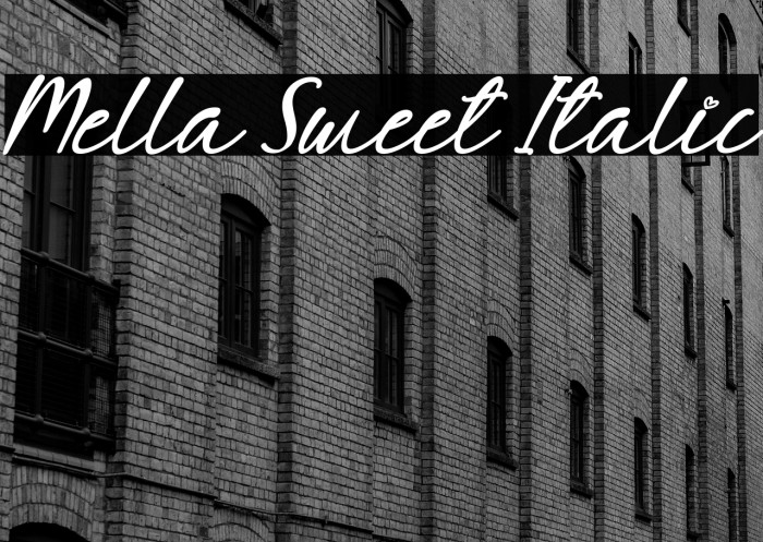 Mella Sweet Italic Example 1