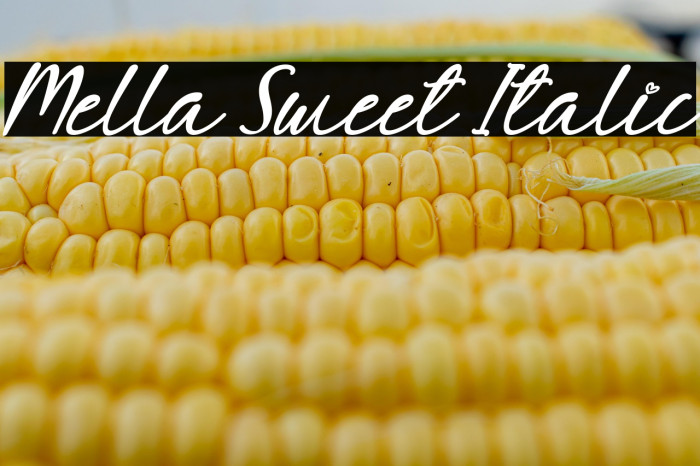 Mella Sweet Italic Example 2