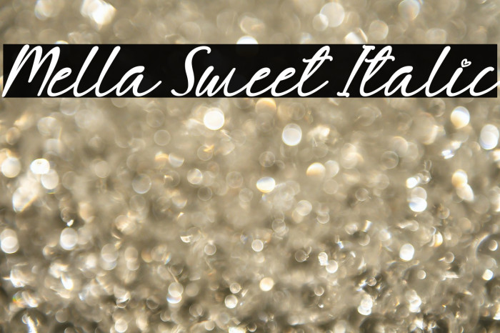Mella Sweet Italic Example 3