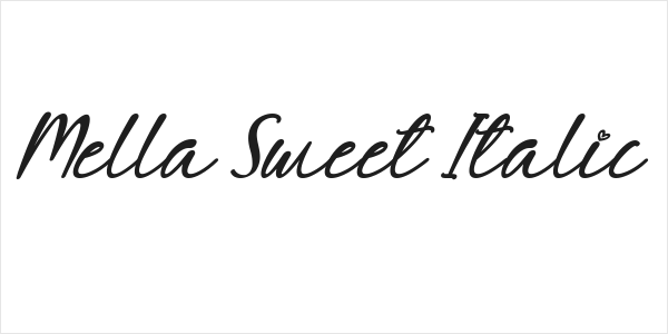 Mella Sweet Italic Logo