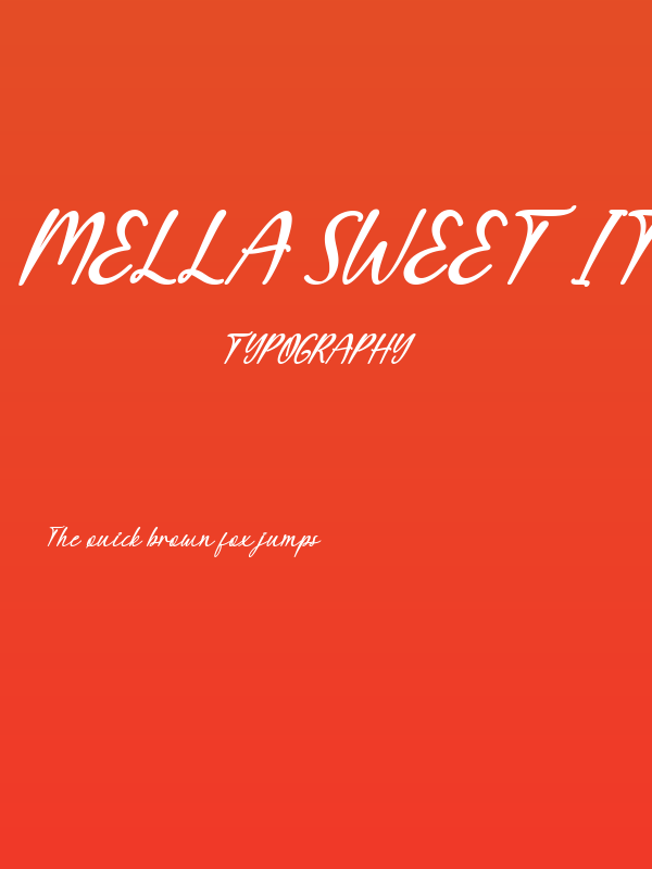 Mella Sweet Italic Poster