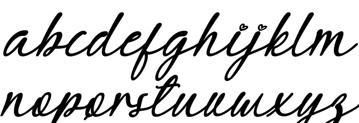 Mella Sweet Italic Font LOWERCASE