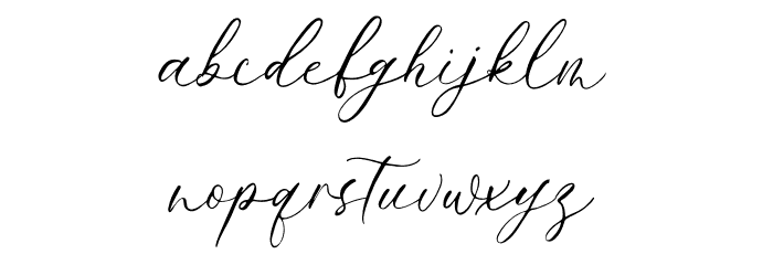 Mellaney Script Font LOWERCASE