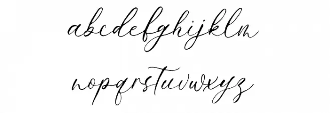 Mellaney Script फ़ॉन्ट लोअरकेस