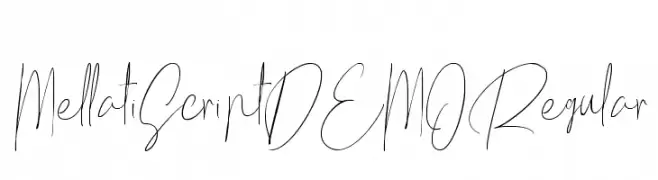 Mellati Script DEMO Regular  नि: शुल्क फ़ॉन्ट्स डाउनलोड