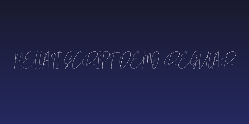 Mellati Script DEMO Regular Social Header