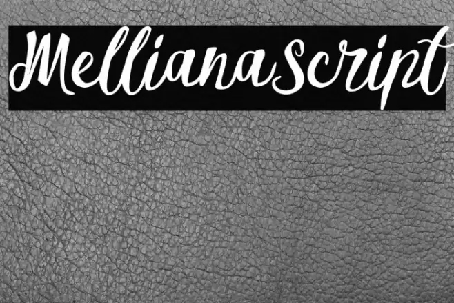 MellianaScript Font examples