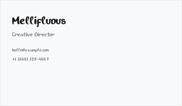 Mellifluous Business Card
