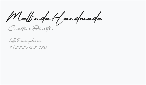 Mellinda Handmade Business Card