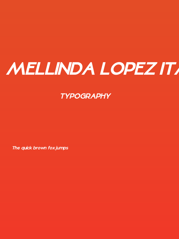 Mellinda Lopez Italic Poster