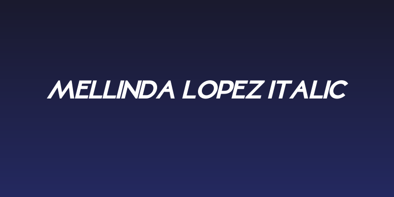 Mellinda Lopez Italic Social Header