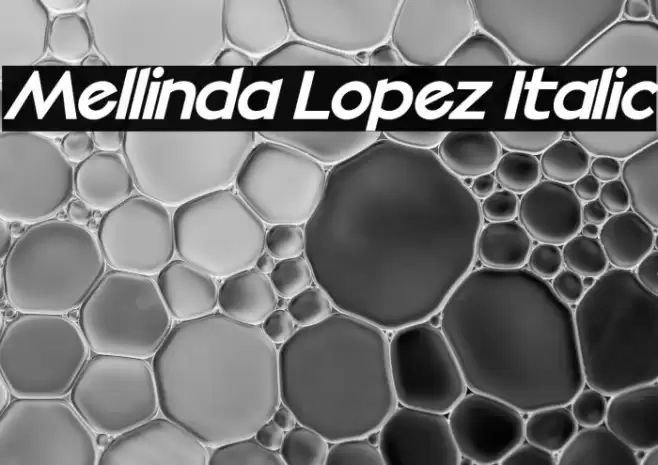 Mellinda Lopez Italic Font examples